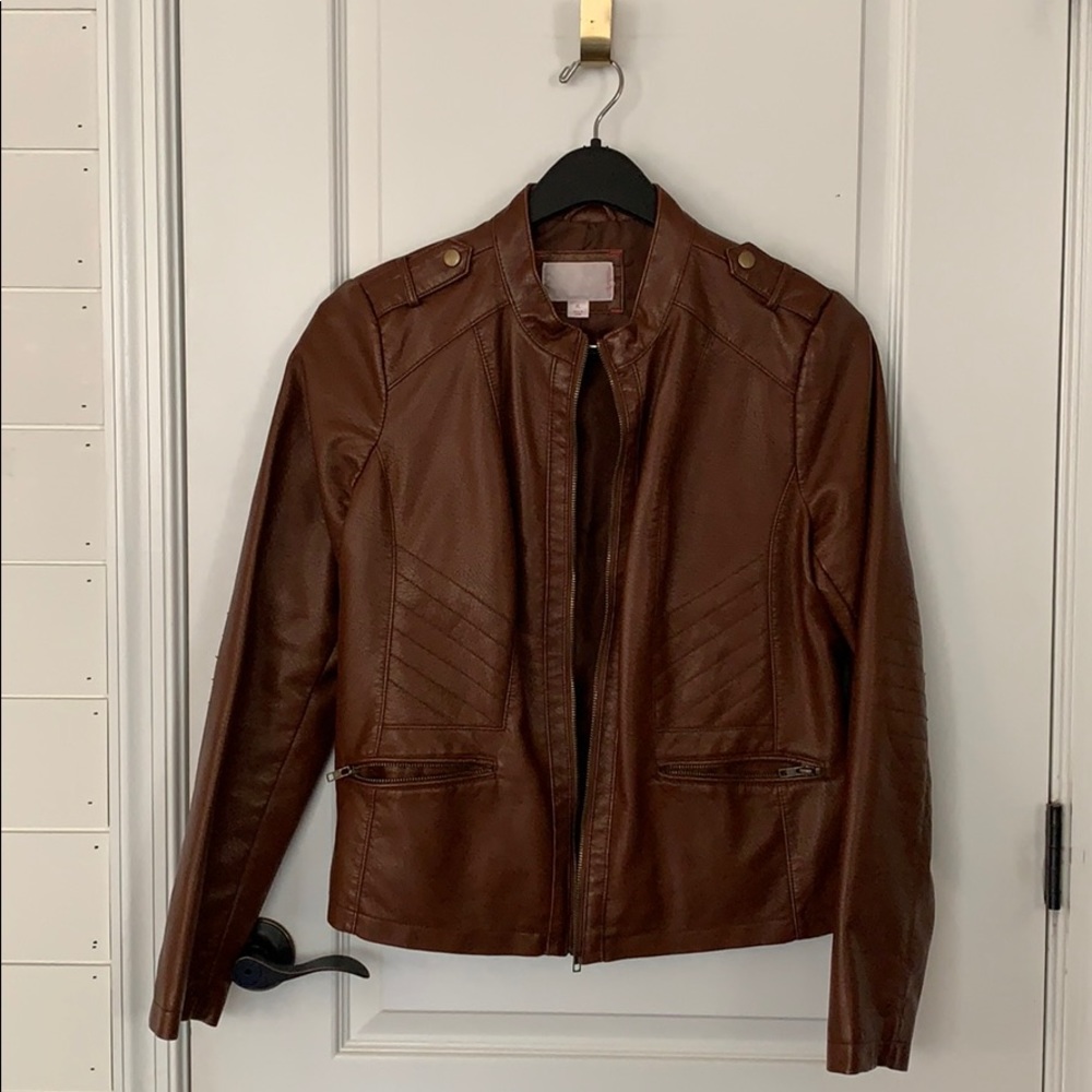 Faux leather jacket